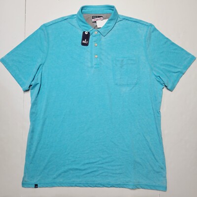 JOHNNIE-O Men's Size 2XL Montego Blue Short Sleeve The Local Polo Shirt NWT XXL 