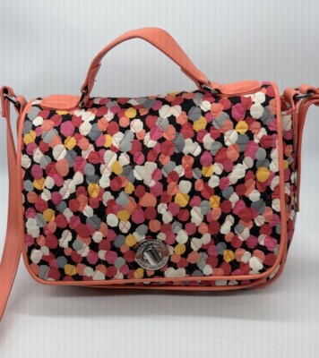 Vera Bradley Pixie Confetti Turn lock Crossbody Purse. Adjustable Shoulder Strap