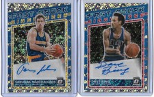 Dave Bing SARUNAS MARCIULIONIS Panini Prizm FAST BREAK Auto DISCO Autograph LOT