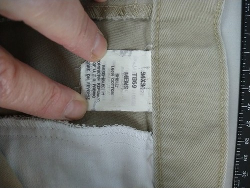 L.L.Bean Khaki Pants Men's 34x32.5 Preppy Pleated Straight Pockets Casual Work - Picture 7 of 12