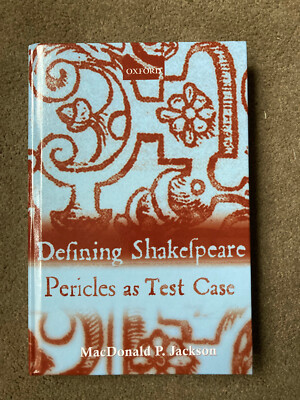 Definition von Shakespeare: Perikles als Testfall von MacDonald P. Jackson