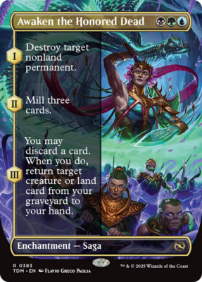 MTG | Awaken the Honored Dead | Tarkir Dragonstorm | BORDERLESS | FOIL | NM | EN