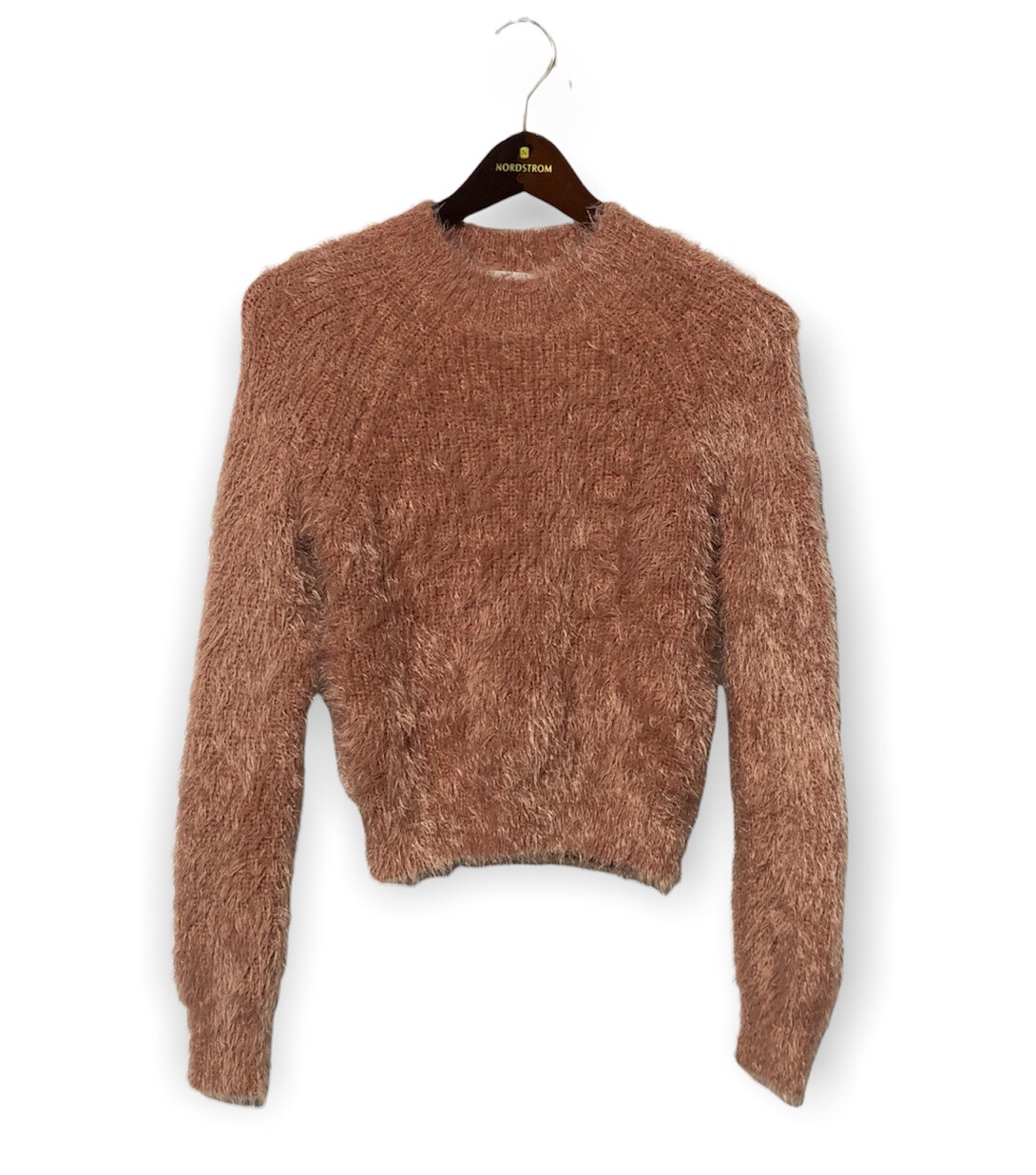 Pink Rose Fuzzy Dusty Rose Sweater Size XS | eBay