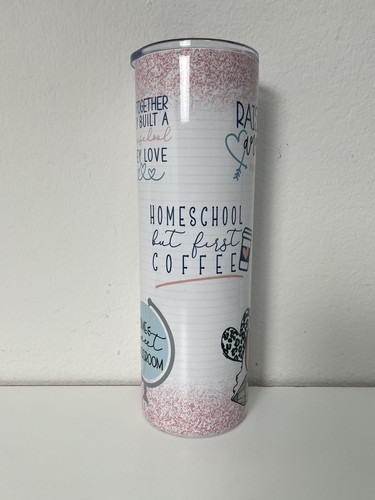 Home Sweet Homeschool Mama 9.5" Metal Tumbler - Picture 2 of 6