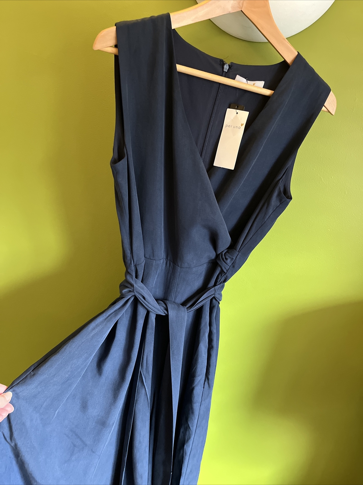 Navy Sleeveless M And S Per Una Wide Leg Cropped Jumpsuit Size 12 Regular Bnwt