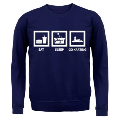 Eat Sleep Go Kartsport - Erwachsenen Hoodie / Pullover - Kart-Rennen Stag Do