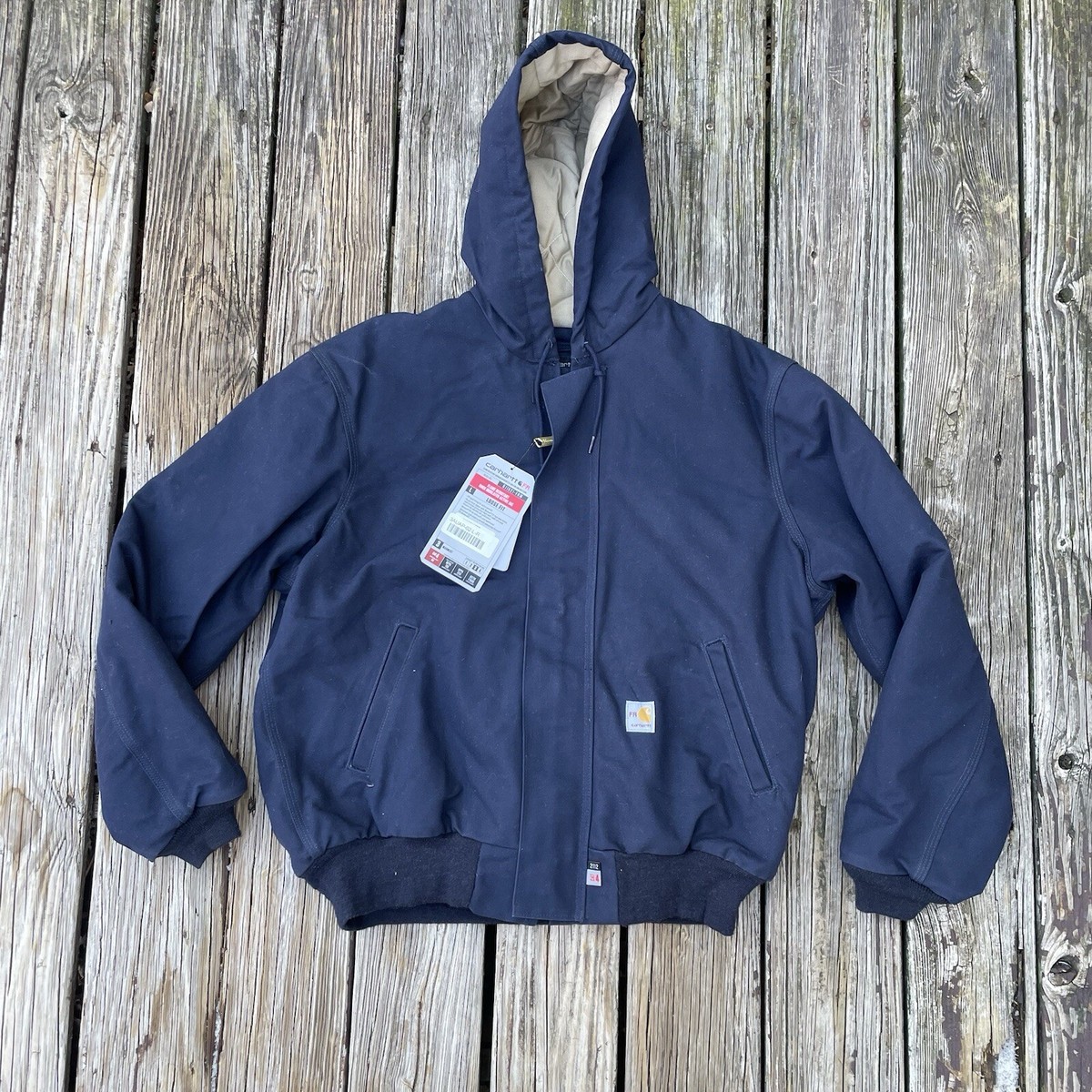 レア 12年製 Carhartt FR Jacket ネイビー Carhartt FR Jacket Mens Size Large Blue 101621 410 NEW | eBay