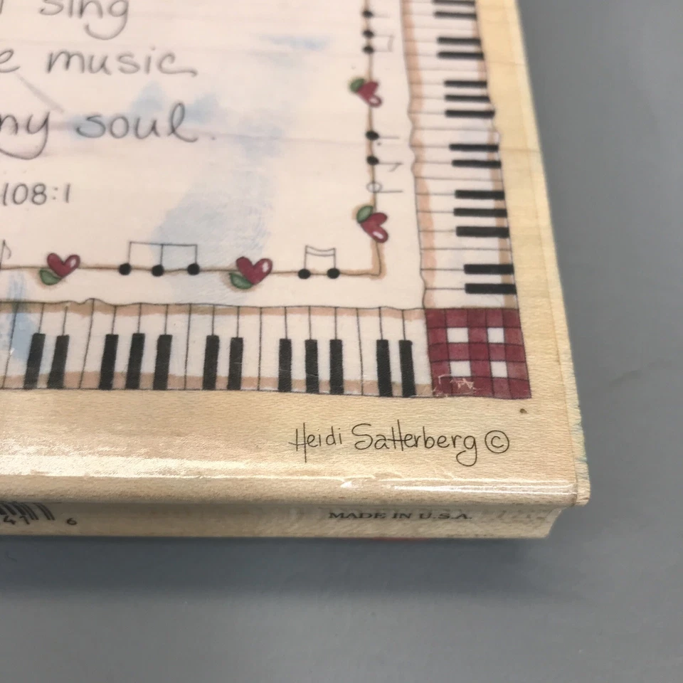 Estampillas Suceden Estampilla de Goma Grande # 90241 Cantaré Salmos 108:1 Hecha en EE. UU. Foto 2 de 4