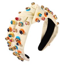 Crystal Knotted Headband for Women Colorful Sequin Rhinestone Embellished Hea...