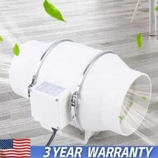 6" Inline Duct Fan 540m3/h Ventilation Exhaust Blower Fans Quiet for Ducting 75W