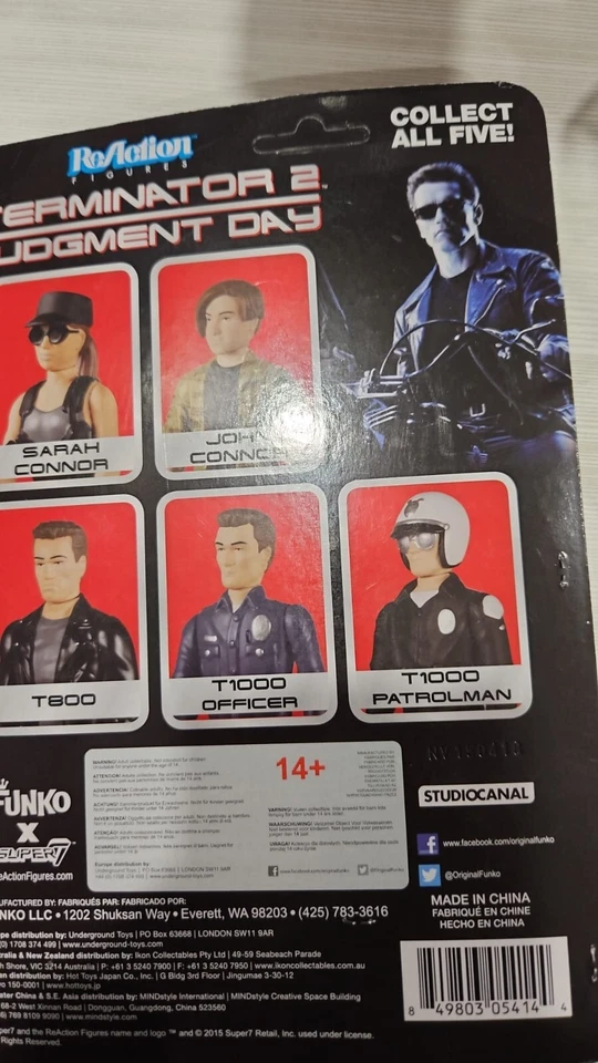 ReAction Figure Terminator 2 Judgment Day T 800 Battle Demaged SDCC2015 Exclusiv - Immagine 2 di 3