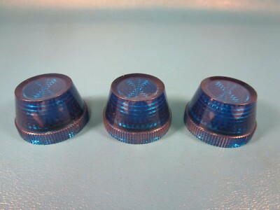 LOT OF 3 Allen Bradley 800T-N26B, Pilot Light, Blue Acrylic Lens Cap