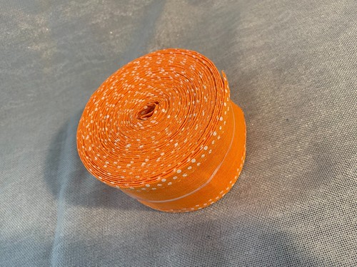 Orange Decorative Wired 2.75 inch Ribbon Holiday Christmas Polk-a-dot