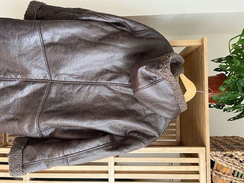 ASOS DESIGN parka coat in brown size 12 - Picture 4 of 5