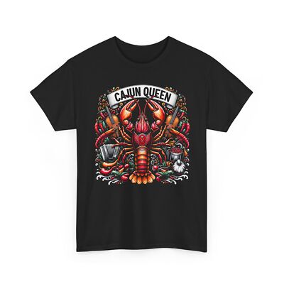 Cajun Queen Heavy Cotton Tee, Crawfish Boil Lover Shirt, Seafood Festival Outfit