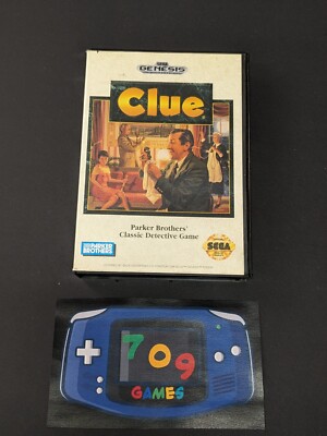 Clue Parker Brothers' (Sega Genesis, 1992) CIB COMPLETE