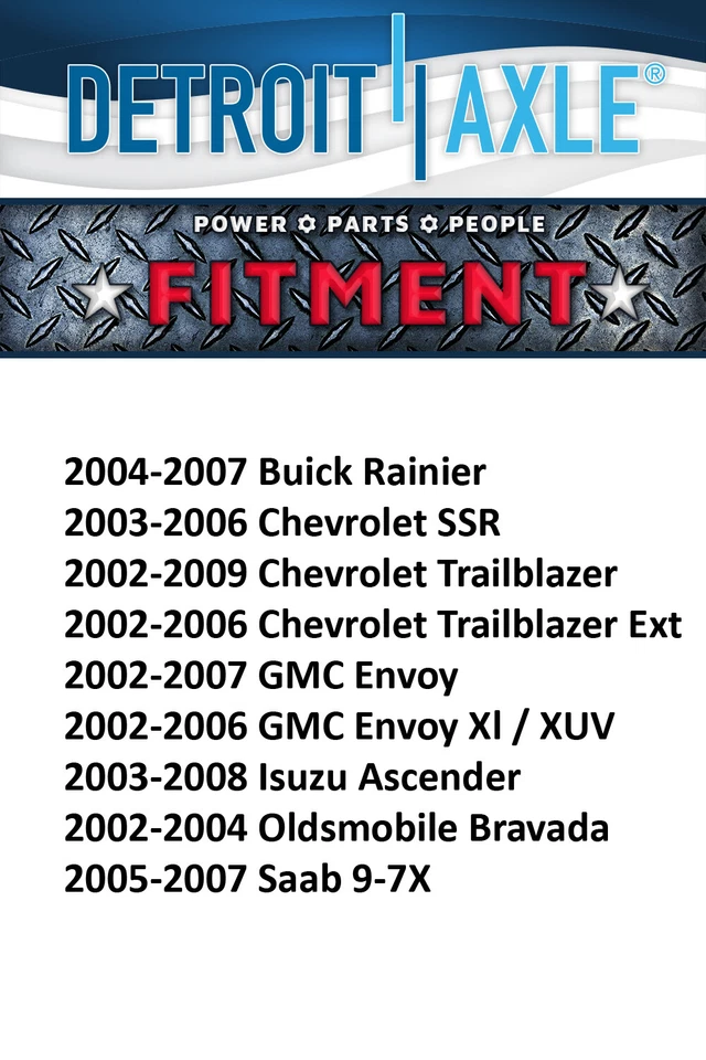 Rodamientos de cubo de rueda delantera para Chevy Trailblazer GMC Envoy Olds. Bravada Saab 9-7X Foto 3 de 4