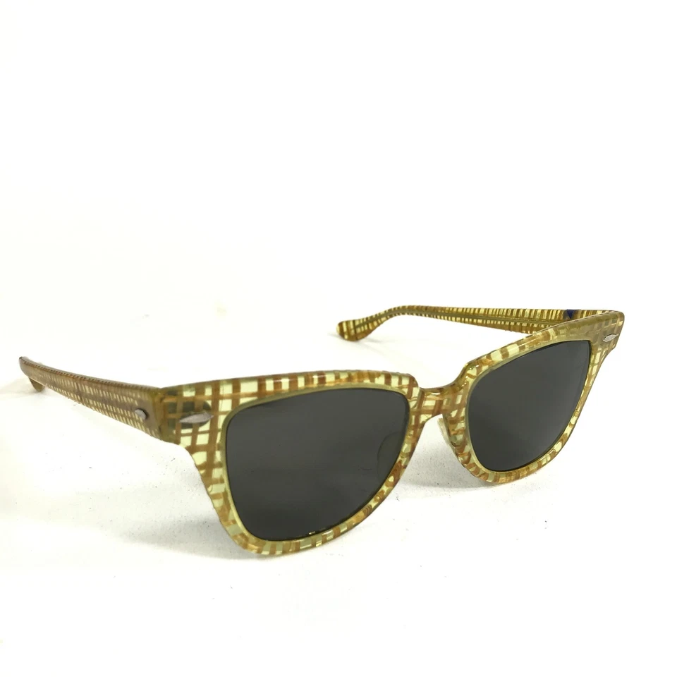 Винтажные солнцезащитные очки Bausch & Lomb Ray-Ban прозрачные желтые соломенные оправы ободок с рожком - Изображение 2 из 4