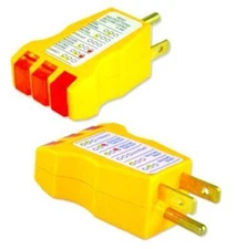 New 1pc Electrical Outlet Receptacle Safety Tester w / Color Coded Wall Plug