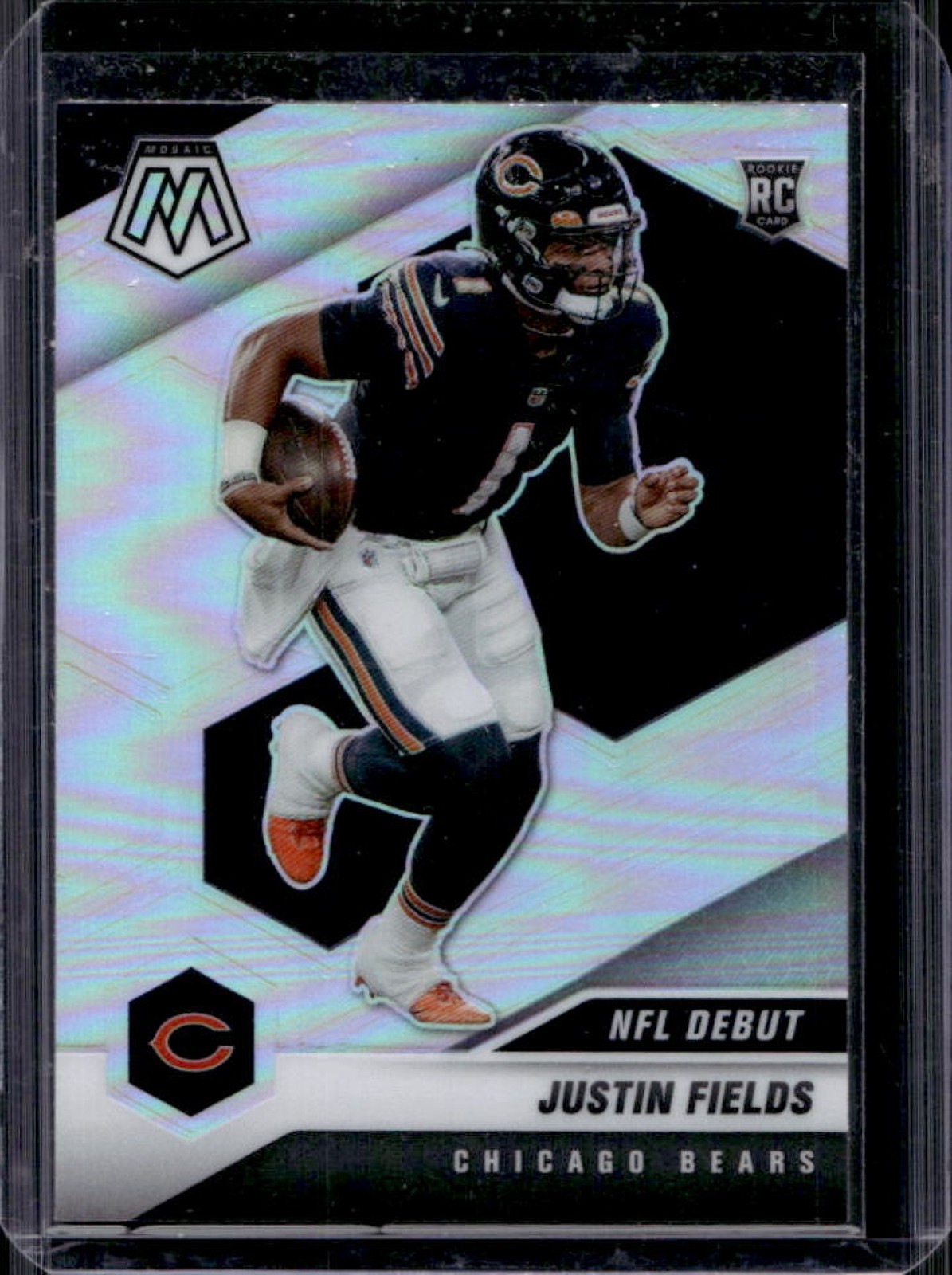 2021 Panini Mosaic Justin Fields RC Prizm Silver Rookie #242 Bears