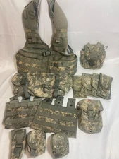 MOLLE II- ACU/UCP-QRF-CQB-Fighting Load Carrier-FLC VEST-13 Piece Set-Good Cond.
