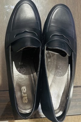 Ara HighSoft Black Leather Loafers Womens EU 40 AU 9 Comfort Shoes   New