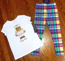 POLO RALPH LAUREN AUTHENTIC TODDLERS GIRLS BRAND NEW ORIGINAL 2Pc SET Sz 6, NWT