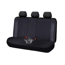 AquaShield Rear Bench Car Seat Covers Set - Standard Black - Black