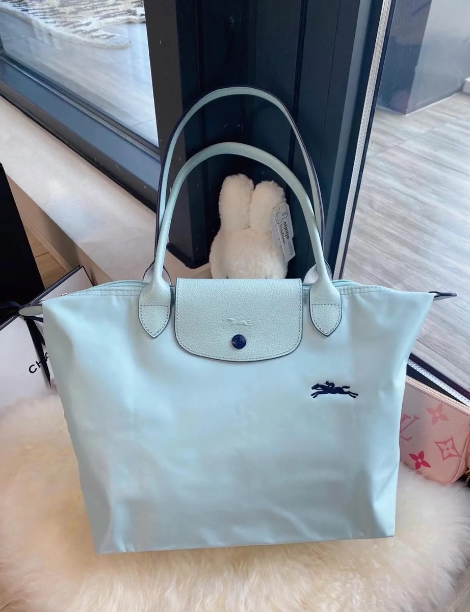 LONGCHAMP Le Pliage tote light blue, genuine product New From