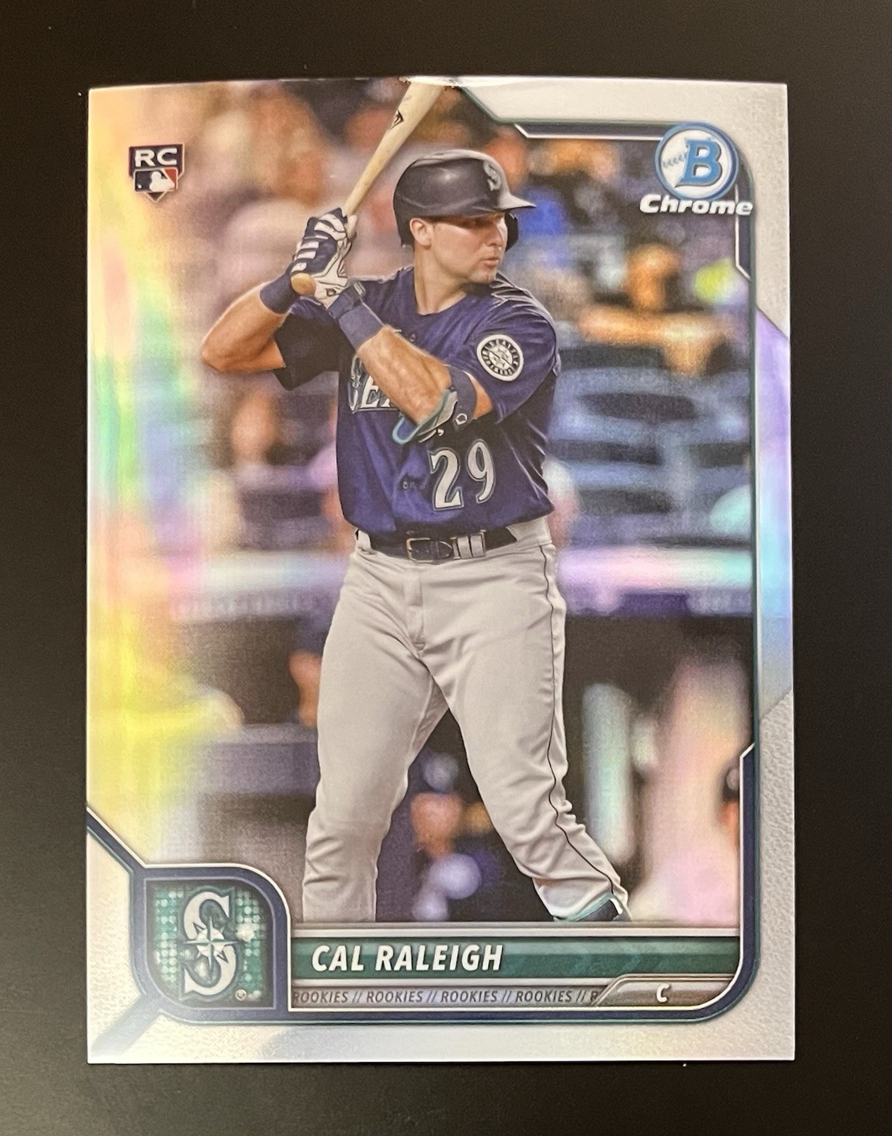 2022 Bowman Chrome Refractor /499 Cal Raleigh #51 Rookie RC