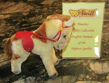 Steiff Stuffed Animals Vintage Mohair Pony with Saddle Reins 12cm W. Germany