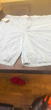 Polo Ralph Lauren Classic Fit Chino Shorts Cotton Chambray Blue Flat Front