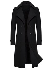Women’s Elegant Long Trench Winter Coat Luxury Double Breasted  Warm Jacket