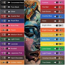 Professional 28-Color Tattoo Ink Set 30ml Bottles