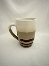 Better Homes & Gardens ROCKPORT Brown Tan Stripe Stoneware 14oz Large Mug Cup