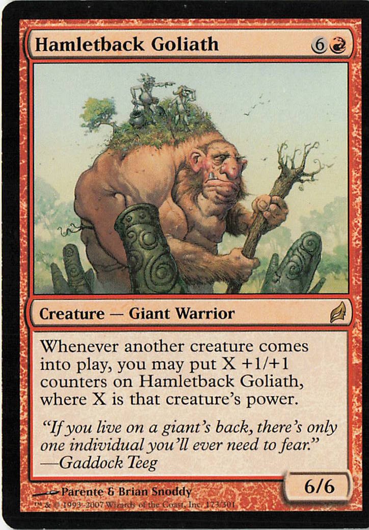 Lorwyn #173 Hamletback Goliath Rare Near Mint or Better