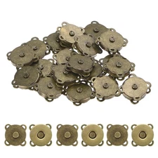 20Set Magnetic Snaps Buttons, Plum Magnetic Snap Closures [Bronze, 18mm]