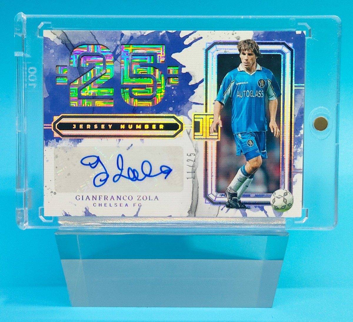 2024-25 Impeccable Chelsea Gianfranco Zola jersey number 25 Auto