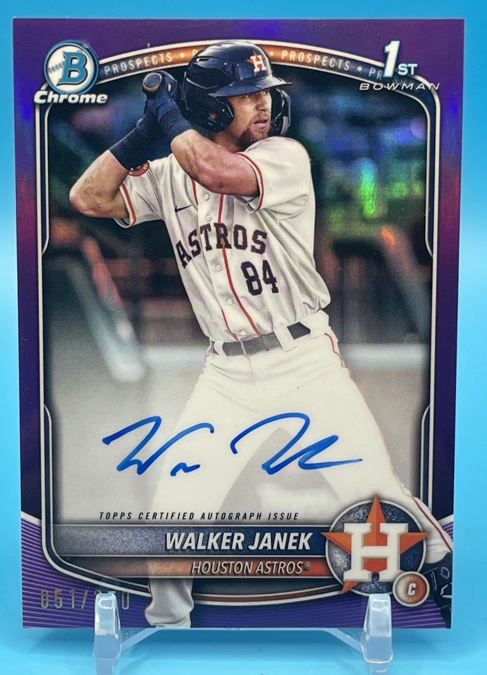 2025 Bowman Chrome 1st Walker Janek #CPA-WJA Purple Refractor /250 Auto