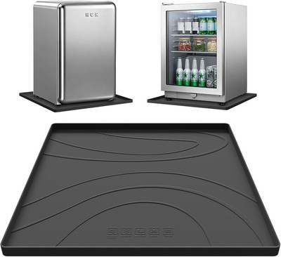 Tapete de Silicona para Mini Refrigerador Alfombra Protectora de Piso en Negro