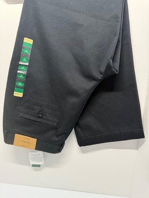 llbean womens black petite 10 classic fit chinos hide waist expanders nwt