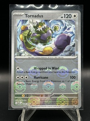 Tornadus Poke Ball Pattern- SV: White Flare (WHT) #78/86 holo rare Pokemon Tcg 