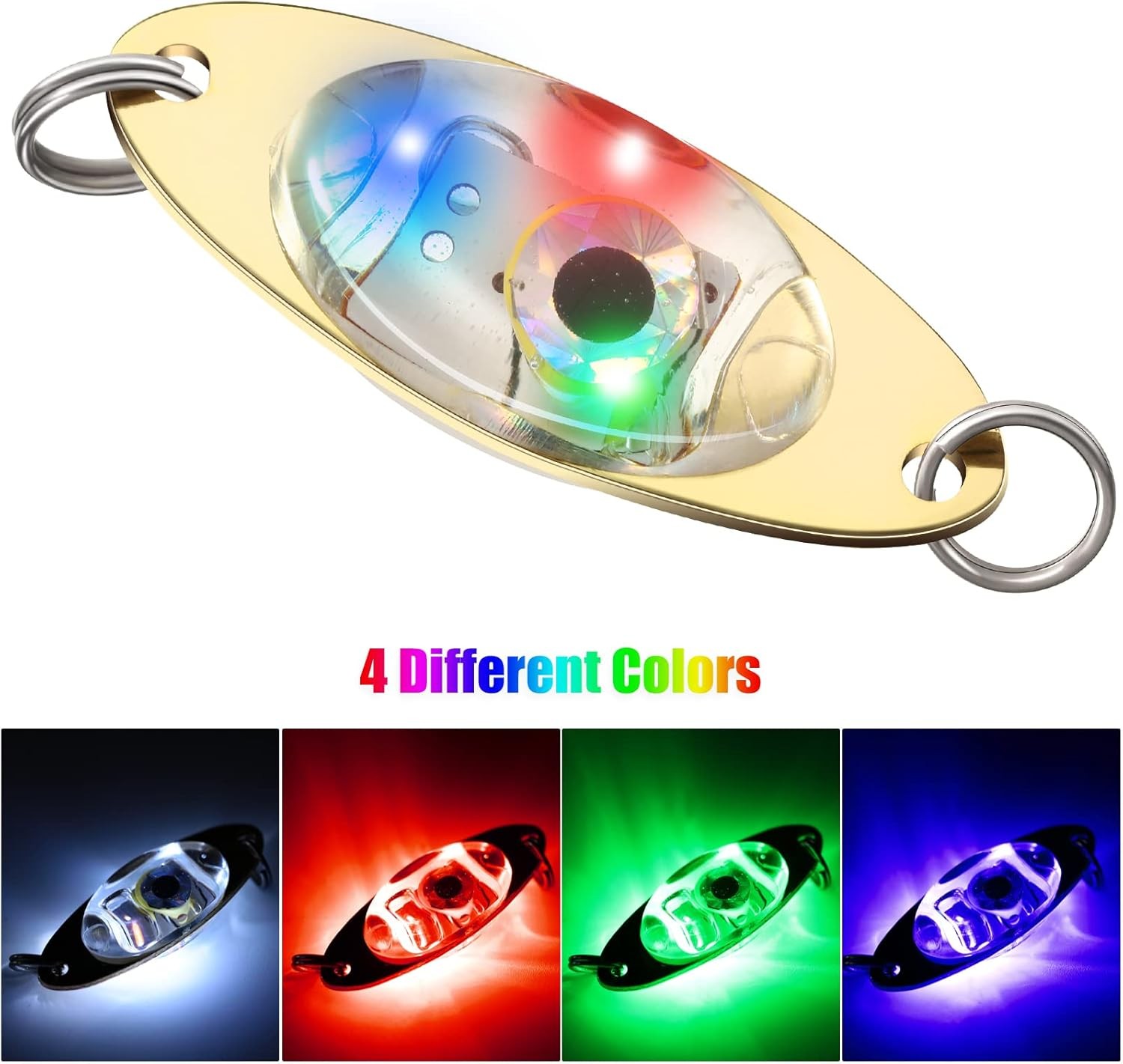 LED Fishing Lures Fishing Spoons Underwater Flasher Bass Halibut Saltwater Troll - Image 4