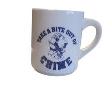 vintage McGruff the Crime Dog "Take A Bite Out of Crime" coffee mug collectible