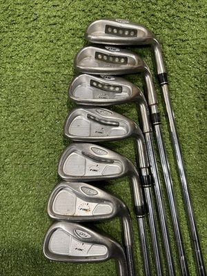 #ad TaylorMade RAC OS Iron Set 7pcs 3 PW Original Steel Flex R Missing Iron4 $139.99