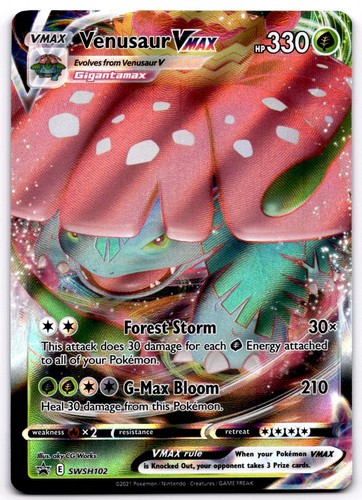 Venusaur VMAX SWSH102 SWSH Sword & Shield Black Star Promo Pokemon Card - NM
