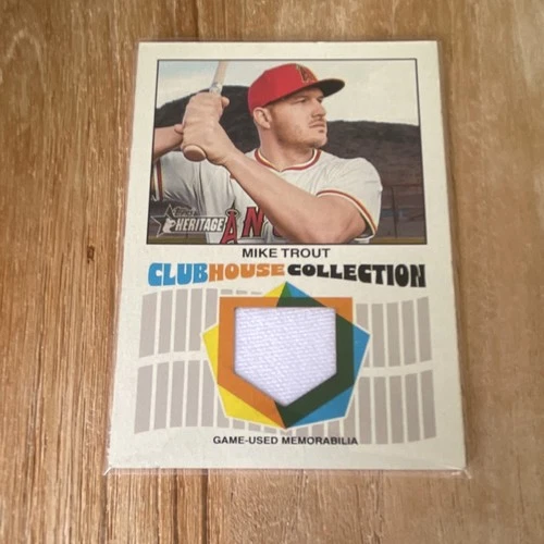 Topps 2026 Heritage Mike Trout Clubhouse Relic Game-Used Card CCR-MT Angels