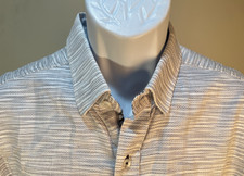 Robert Graham Men's gray and blue detailed Tailored Fit l/s shirt Large L EUC