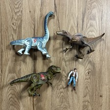 Vintage Jurassic Park 3 Hasbro Toy Lot Spinosaurus TRex Brachiosaurus Alan Grant