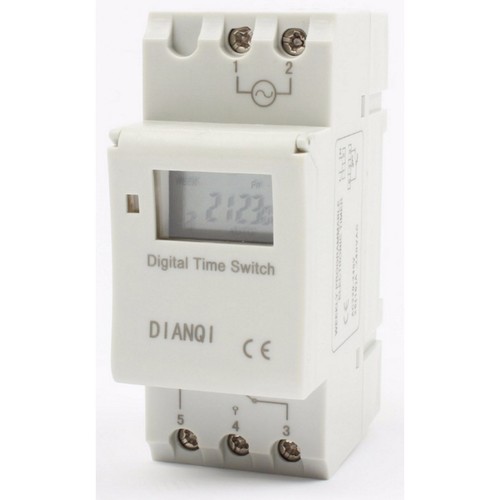 Timer Digitale Settimanale 7 Giorni LCD Programmabile relè 16A DIN 12V - Picture 2 of 9